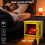 LLappuil 18" Electric Fireplace, Freestanding Electric Fireplace Stove Heater with 3D Flame Effect for 800 Sq. Ft, 1400W /700W heat/ 5000 BTU Yellow