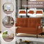 LLappuil Loveseat Sofa, 47" Small Couch, Love Seat Corduroy Sofa Couch for Compact Space Orange