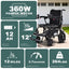 LLappuil Electric Wheelchair for Adults, Foldable Power Wheelchairs with LED Light & Cup Holder Black
