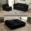 LLappuil Sectional Sofa Bed, Futon Convertible Sofa Bed King Size, Plush Corduroy Loveseat Sofa Couch for Living Room Black