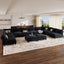 NYBOPAVIS Modular Sectional Sofa, 12 Seat Modular Sectional Couch with Storage, Oversized Deep Seat Chenille Sofa for Living Room