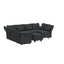 LLappuil Faux Leather Sectional Sofa Modern Modular Sectional Couch with Chaise L Shaped Corner Sectional 8 Seater with Storage Seats,Memory Foam,Modular Sofa for Small Space,Living Room,Grey