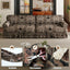 LLappuil 74" Loveseat Sofa, Chenille 3 Seat Sofa for Living Room, 26.4" Extra Deep Seat Mid Century Sofa Black