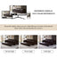 LLappuil King Size Pull Out Sofa Bed, Oversized Loveseat Sofa Convertible Sleeper Sofa Bed, Faux Leather Sofa Couch for Living Room Apartment Dark Brown