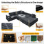 LLappuil 110" Sectional Sofa, Modular Sectional Couch Convertible Sofa Bed, 7 Seat Corduroy Sofa Couch with Movable Ottoman, Hidden Armrest Storage & USB Charging Ports Dark Gray