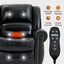 LLappuil Lift Power Recliner Chair, Dual Motor Massage Recliner Chair with Heat, Genuine Leather Nursery Glider Rocker Recliner Chair for Living Room, Bedroom Black