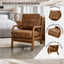 LLappuil Accent Chair, Mid-Century Modern Reading Single Sofa Chair for Living Room, Foil Fabric