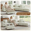 LLappuil 147" Modular Sectional Sofa, Sectional Couch with 2 Movable Coffee Table Ottoman, Oversized 6 Seat Chenille Sofa Couch for Living Room Beige