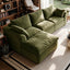 LLappuil 97" Sectional Sofa, L Shaped Sectional Couch with Ottoman, Linen Boneless Cloud Couch for Living Room