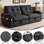 LLappuil 77" Pull Out Sofa Bed Queen Size, Loveseat Sofa Convertible Sleeper Sofa Bed, Flannelette Fabric Sofa Couch for Living Room Gray