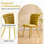 LLappuil Dining Chair Set of 2, 2 Piece Upholstered Accent Chairs for Dining Room, Living Room Yellow