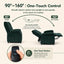 LLappuil Recliner Chair, Power Zero Gravity Chenille Reclining Sofa Chair, Electric Adjustable 90‑160° Recliner Reading Chair for Living Room