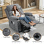 LLappuil Power Lift Recliner Chair, Massage Recliner Chair with Heat, Reading Chair with Side Pocket, USB Charge Port, Remote Control for Living Room, Bedroom Gray