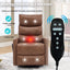 LLappuil Recliner Chair, 360° Swivel Massage Recliner Chair with Heat, Nursery Glider Rocker Faux Leather Recliner Chair for Living Room Beige