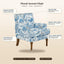 LLappuil Accent Chair, Mid-century Floral Armchair with Nailhead Trim, Solid Wood Legs, Living Room Single Sofa Chair Reading Chair