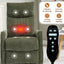 LLappuil Recliner Chair, 360° Swivel Massage Recliner Chair with Heat, Nursery Glider Rocker Recliner Chair for Living Room, Bedroom, Chenille Green
