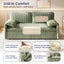 LLappuil 66" Corduroy Sofa, Pull Out Sofa Bed Queen Size, Loveseat Sofa Convertible Sofa Bed for Living Room
