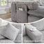 LLappuil Sectional Sofa, Oversized 138" Sectional Couch Convertible Sofa Bed, 6 Seat Corduroy Sofa Couch with Side Pocket for Living Room, No Assembly Gray