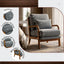 LLappuil Accent Chair, Mid-Century Modern Reading Single Sofa Chair for Living Room Light Gray
