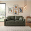 LLappuil 69" Loveseat Sofa, Upholstered Couch with 2 Throw Pillows for Living Room, Foil Fabric Green