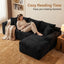 LLappuil 95" Sectional Sofa, Modular Sectional Couch with Left Chaise, Deep Seat Corduroy Cloud Sofa for Living Room