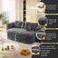 LLappuil 79" Futon Sofa Bed, Boneless Sofa Convertible Sofa Bed Full Size, Corduroy Loveseat Floor Sofa Couch for Living Room