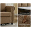 Lappuil 82" Pull Out Sofa Bed Queen Size, Mid-century 3 Seat Sofa with 3.35" Memory Foam Mattress, Convertible Sofa Bed with Rivet Handrail Armrest for Living Room Dark