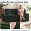 LLappuil 59" Loveseat Sofa, Small Living Room 2 Seat Sofa Couch, Corduroy Cloud Sofa Couch for Apartment, Compact Space Beige