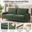 LLappuil 81" Corduroy Sofa, Comfy Loveseat Sofa Couch , Mid-Century Upholstered Couch for Living Room