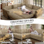 LLappuil Sectional Sofa, Pull Out Sofa Bed King Size, 5 Seat Chenille Sofa Couch Convertible Sleeper Sofa Bed for Living Room Camel