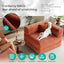 LLappuil 78" Corduroy Sofa Bed, Floor Sofa Convertible Sofa Bed, Loveseat Sofa for Living Room, No Assembly Orange