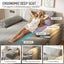 LLappuil 75" Chaise Lounge Chair Indoor, Oversized Chenille Upholstered Sofa Bed, Deep Seat Loveseat Sleeper Couch Reading Chairs, Cloud Sofa Couch for Living Room Bedroom