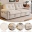 LLappuil 77" Pull Out Sofa Bed Queen Size, Loveseat Sofa Convertible Sleeper Sofa Bed, Flannelette Fabric Sofa Couch for Living Room Beige