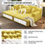 LLappuil 2 Piece Chaise Lounge Chair Indoor, Corduroy Boneless Sofa Bed, Deep Seat Sleeper Couch Reading Chairs, Cloud Sofas Couches for Living Room, No Assembly Required Yellow