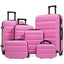 LLappuil 6 Piece Luggage Set, ABS Hardshell Suitcases with Dual Spinner Wheels for Travel & Business