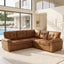 LLappuil 85" x 85" Sectional Sofa, L Shaped Sectional Couch with Pull Out Sofa Bed, Convertible Sofa Bed with Hidden Storage, Foli Fabric 5 Seat Sofa Couch for Living Room