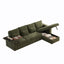 LLappuil 108" Sectional Sofa, Oversized Sectional Couch with Pull Out Sofa Bed, Chenille Sofa Couch Convertible Sofa Bed with Recliner Chair, Small Tabletop, Storage Chaise for Living Room