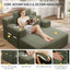LLappuil Chaise Lounge Chair Indoor, Corduroy Boneless Sofa Bed, Deep Seat Sleeper Couch Reading Chairs, Cloud Sofas Couches for Living Room, No Assembly Required Green