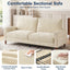 LLappuil 81" Corduroy Sofa, Comfy Loveseat Sofa Couch , Mid-Century Upholstered Couch for Living Room
