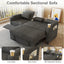LLappuil 81" Loveseat Sofa with Recliner Chair, 3 Seat Sofa with Pull Out Sofa Bed, Chenille Sofa Couch Convertible Sofa Bed with Tabletop, Cup Holder, USB & Type-c Charging Port for Living Room