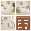 LLappuil 130" Sectional Sofa, U Shaped Modular Sectioanl Couch with Chaise, Boneless Corduroy Cloud Sofa Couch for Living Room, No Assembly Compression Sofa Beige