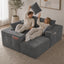LLappuil 95" Sectional Sofa, Modular Sectional Couch with Left Chaise, Cup Holders, Side Pocket, Corduroy Boneless Sofa Couch for Living Room