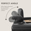 LLappuil Home Theater Seating, Sectional Sofa, Faux Leather 5 Seat Recliner Sofa Chair with Motorized Lift Wine Cabinet, Blue Tooth HiFi Subwoofer Speakers, Colorful Ambient LED, Touch Lamp Black
