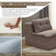 LLappuil Sectional Sofa Bed, Futon Convertible Sofa Bed King Size, Plush Corduroy Loveseat Sofa Couch for Living Room Brown