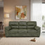 LLappuil 81" Mid-Century Modern Sofa, 3 Seat Sofa Cloud Couch for Living Room, Foil Fabric Green