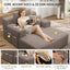 LLappuil Chaise Lounge Chair Indoor, Corduroy Boneless Sofa Bed, Deep Seat Sleeper Couch Reading Chairs, Cloud Sofas Couches for Living Room, No Assembly Required Brown