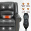 LLappuil Lift Power Recliner Chair, Dual Motor Massage Recliner Chair with Heat, Faux Leather Nursery Glider Rocker Recliner Chair for Living Room, Bedroom Gray