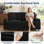 LLappuil 81" Corduroy Sofa, Comfy Loveseat Sofa Couch , Mid-Century Upholstered Couch for Living Room Beige