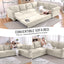 LLappuil Sectional Sofa, Pull Out Sofa Bed King Size, 6 Seat Chenille Sofa Couch Convertible Sleeper Sofa Bed for Living Room Beige