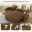 LLappuil 81" Loveseat Sofa with Recliner Chair, 3 Seat Sofa with Pull Out Sofa Bed, Chenille Sofa Couch Convertible Sofa Bed with Tabletop, Cup Holder, USB & Type-c Charging Port for Living Room